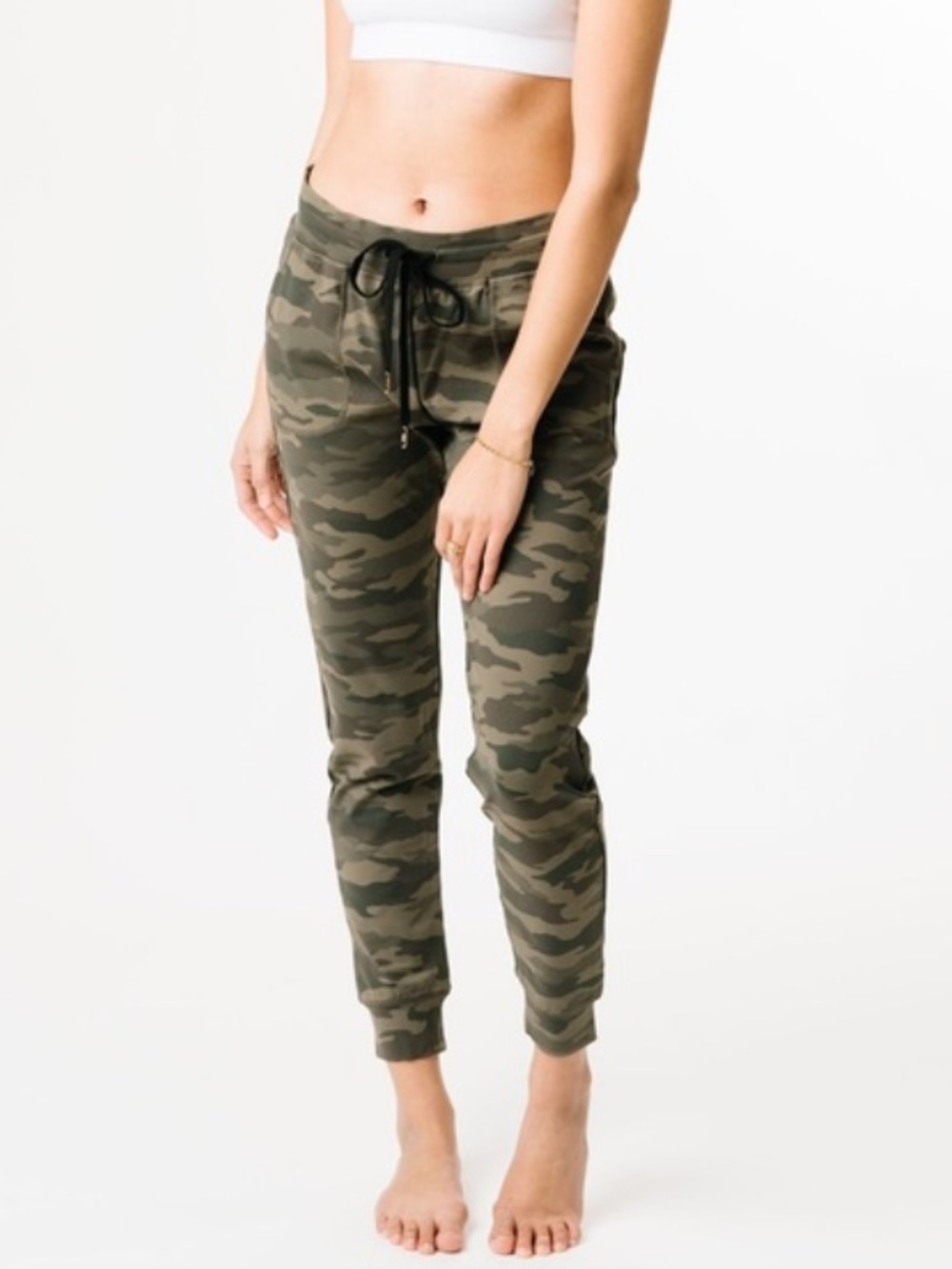 ZYIA Active Green Camo Unwind Joggers
